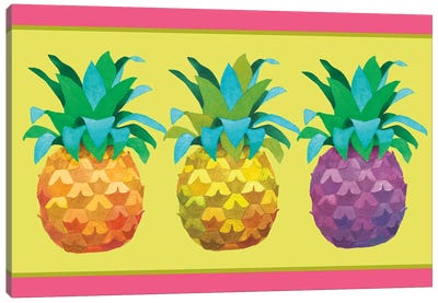 Island Time Pineapples I Canvas Art Print - Beth Grove
