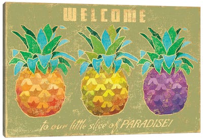 Island Time Pineapples II Canvas Art Print - Tropical Décor