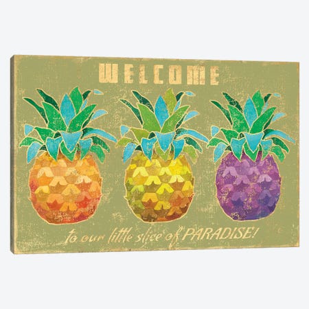 Island Time Pineapples II Canvas Print #WAC4754} by Beth Grove Canvas Artwork