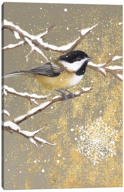 Chickadee Canvas Art Print - Sparrow Art
