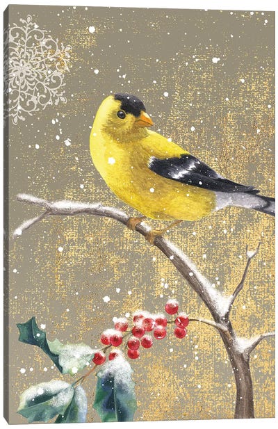 Goldfinch II Canvas Art Print - Berries