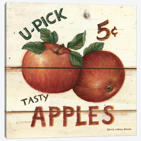 Tasty Apples Canvas Print #WAC479} by David Carter Brown Canvas Art Print