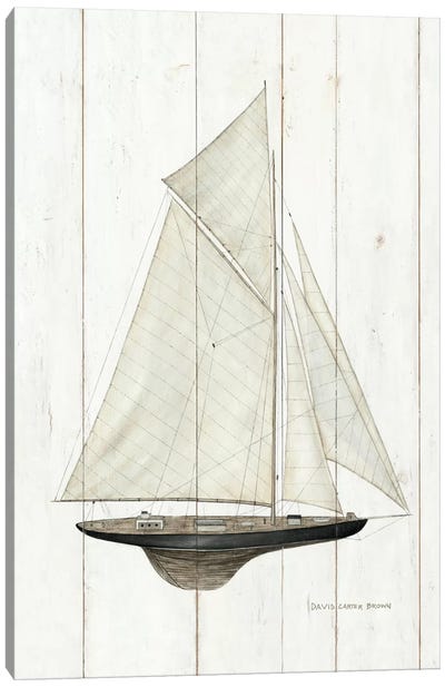 Sailboat I Canvas Art Print - Alabaster Neutrals