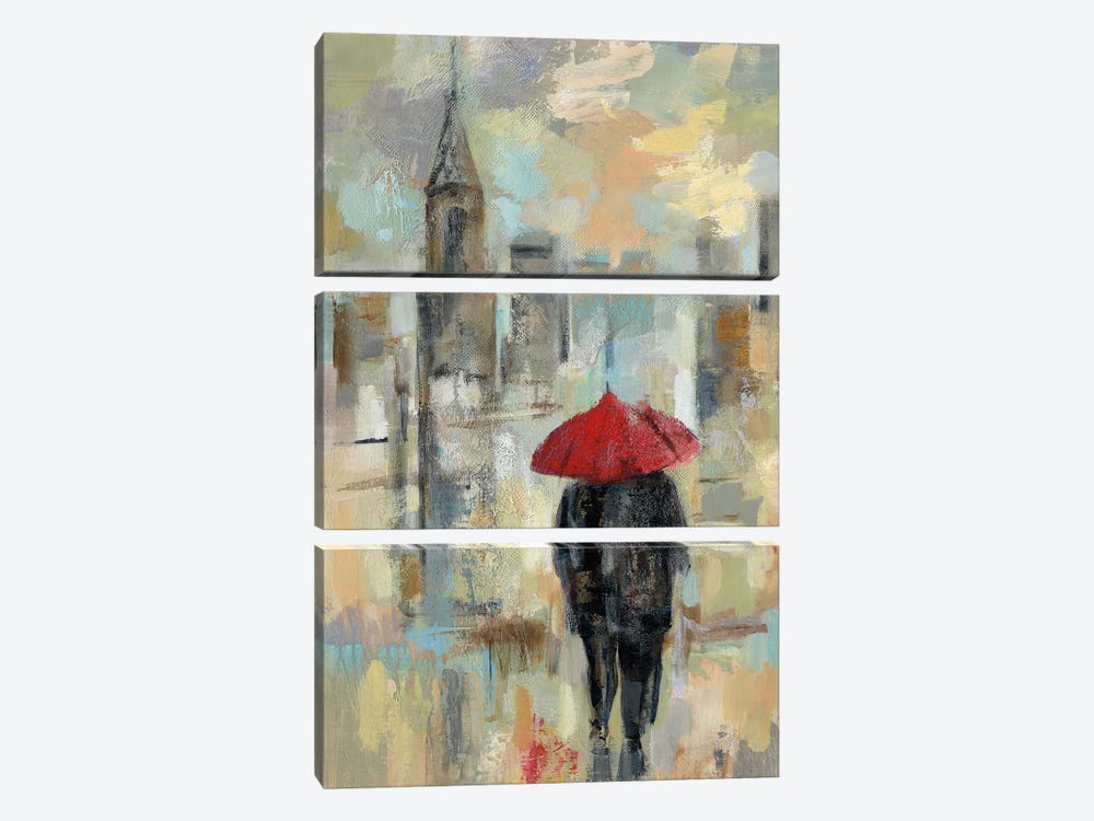 Rain In The City I by Silvia Vassileva 3-piece Canvas Print