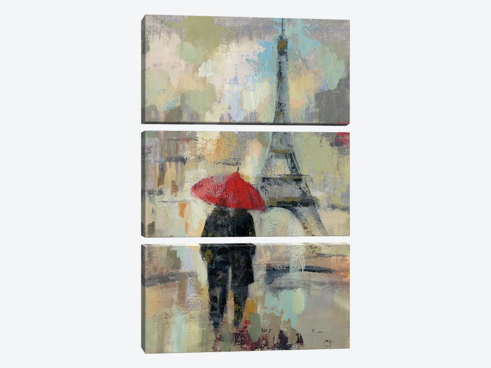Rain In The City II by Silvia Vassileva 3-piece Canvas Wall Art
