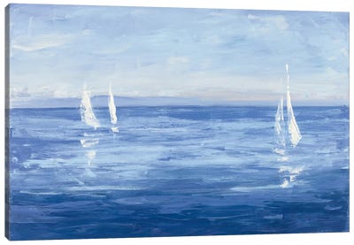 Open Sail Canvas Art Print - Coastal Living Room Art