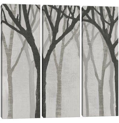Spring Trees Greystone I Canvas Art Print - 3-Piece Tree Art