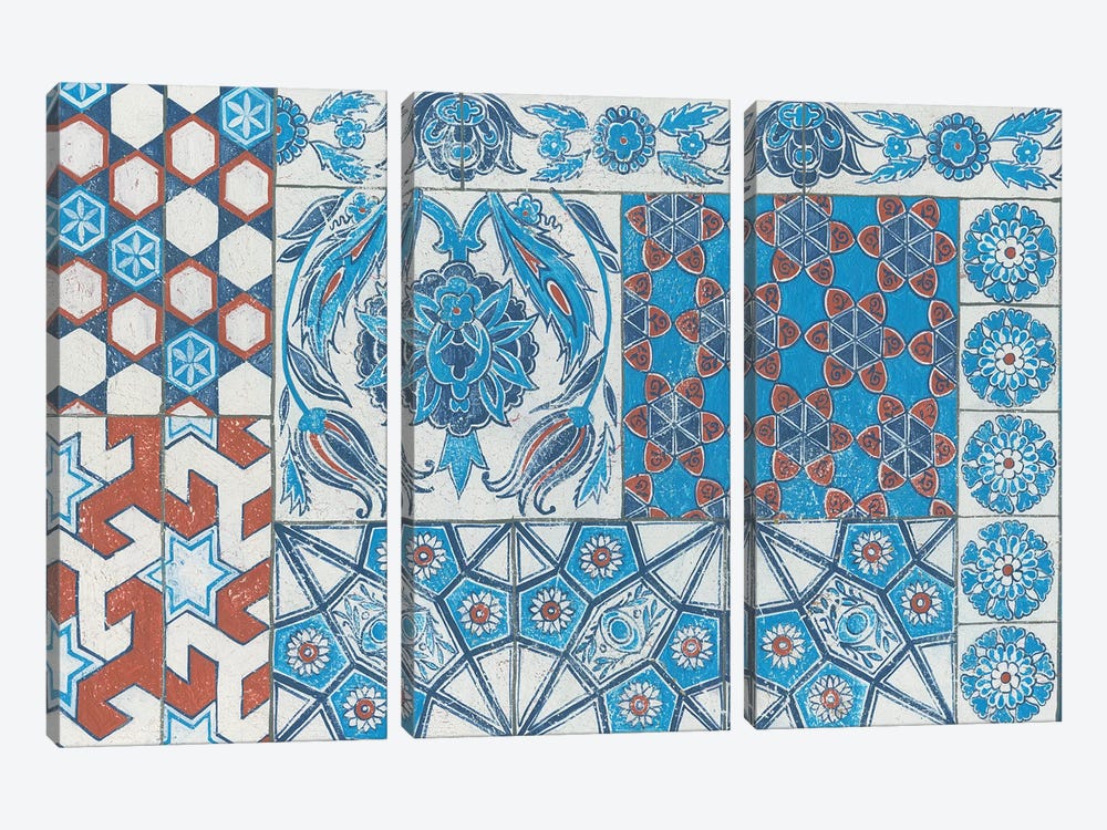 Turkish Tiles 3-piece Canvas Art