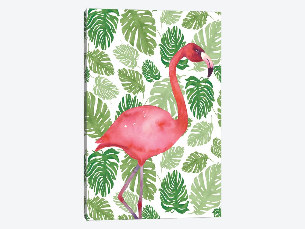 Tropical Flamingo I Canvas Wall Art by Wild Apple Portfolio | iCanvas
