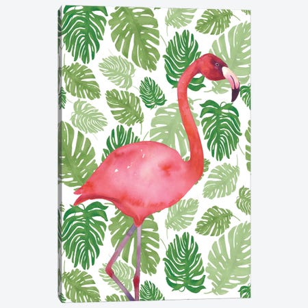 Tropical Flamingo I Canvas Print #WAC4933} by Wild Apple Portfolio Art Print