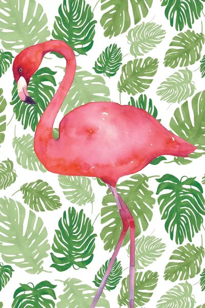Pineapples: Tropical Flamingo II by Wild Apple Portfolio