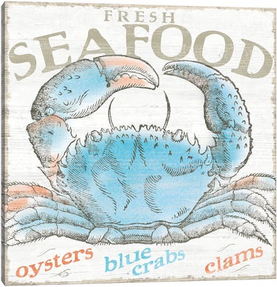 Seaside Life II Canvas Art Print - Crab Art
