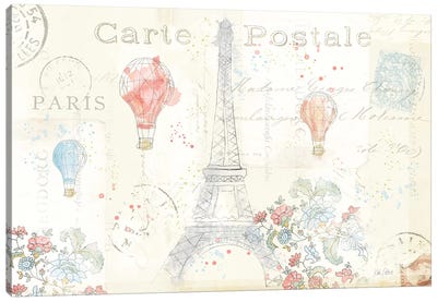 Lighthearted In Paris I Canvas Art Print - Hot Air Balloon Art
