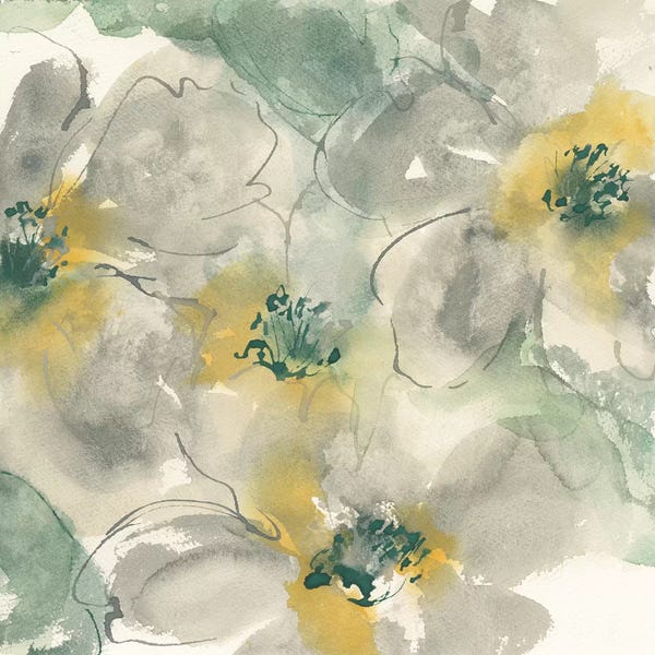 Abstract Watercolors: Silver Quince II by Chris Paschke