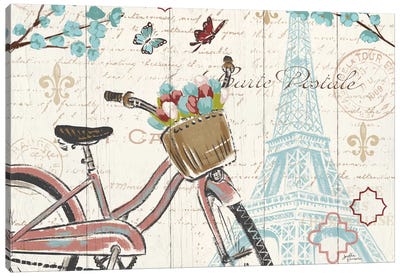 Paris Tour I Canvas Art Print - Bicycle Art