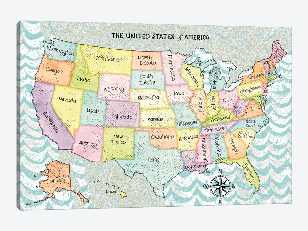 The United States Of America by Beth Grove 1-piece Art Print