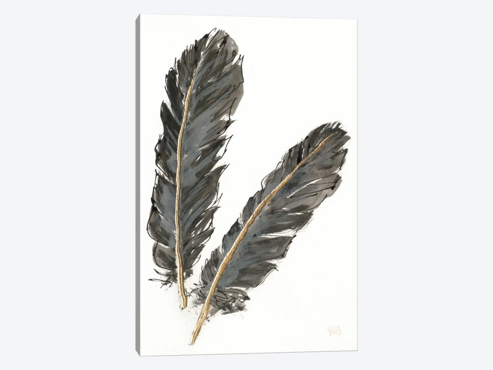 Floating feathers // Gold feathers // feather print // gold feather poster // 