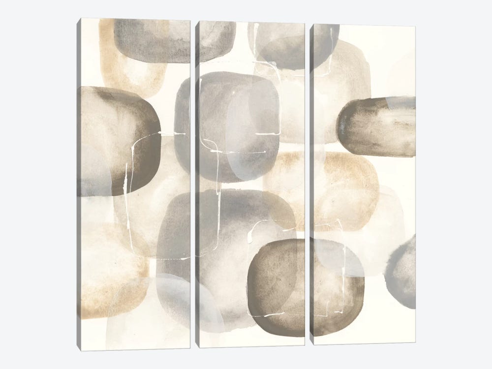 Neutral Stones III by Chris Paschke 3-piece Canvas Print