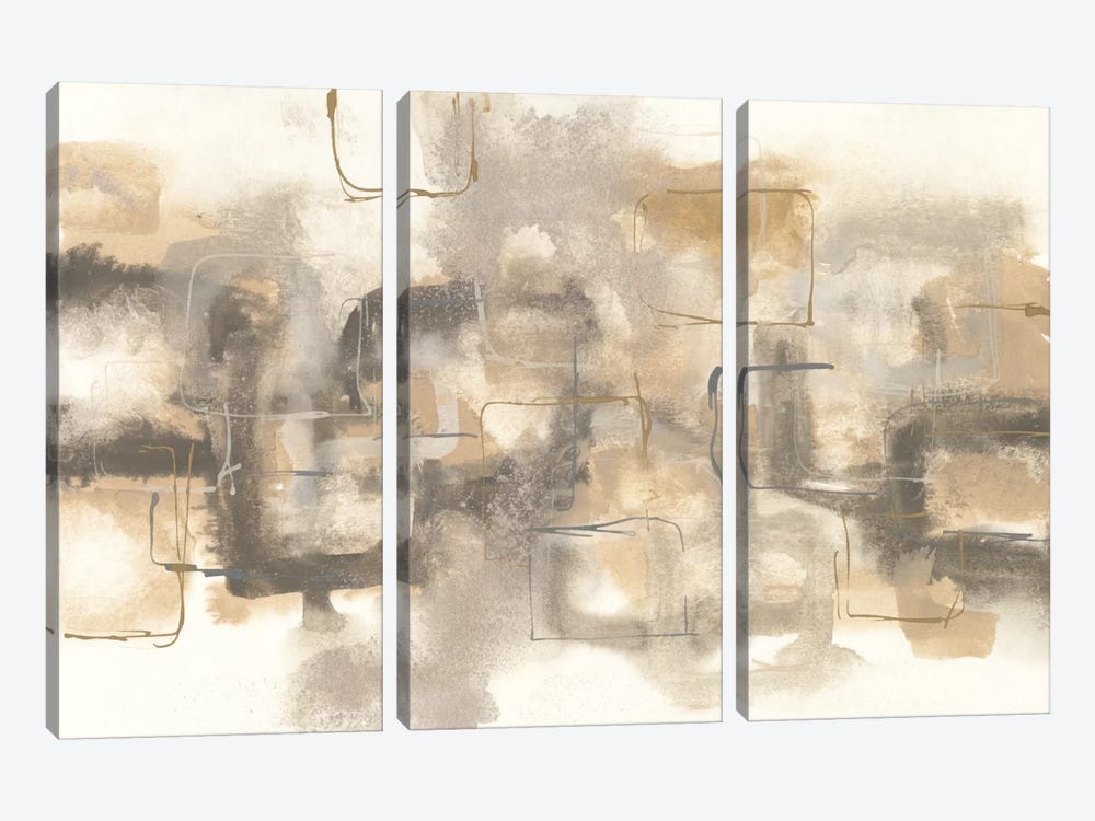 Platinum Neutrals I by Chris Paschke 3-piece Canvas Art
