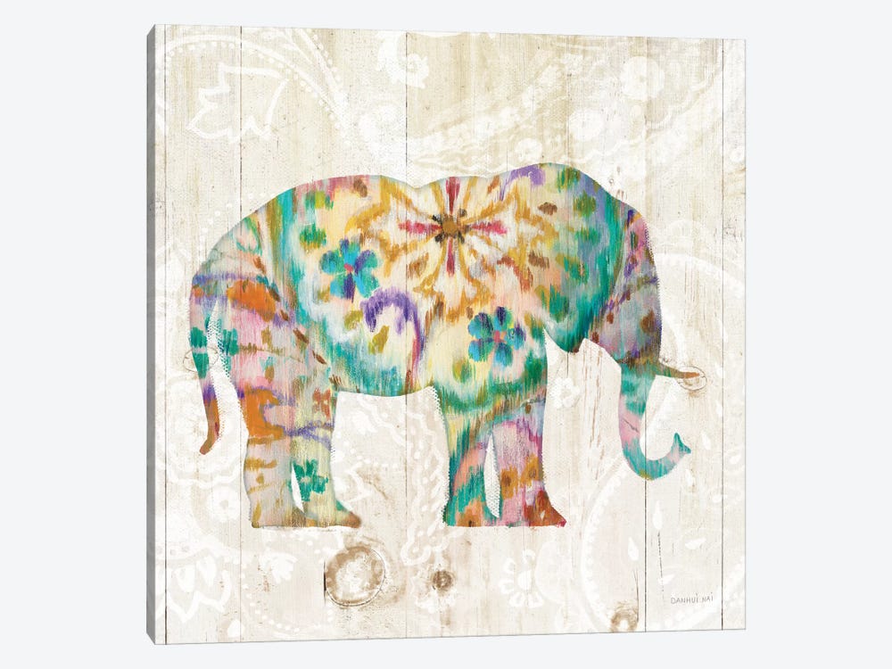 Boho Paisley Elephant I by Danhui Nai 1-piece Art Print