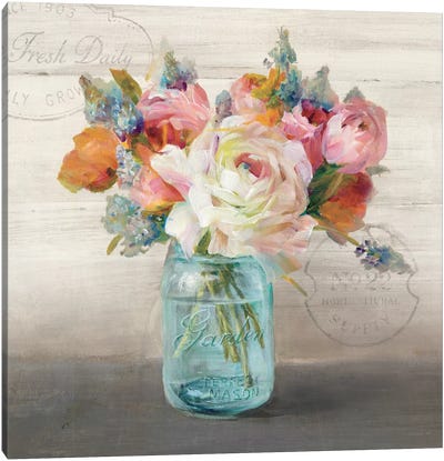 French Cottage Bouquet II Canvas Art Print - Still Life