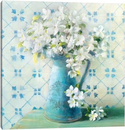 May Blossoms II Canvas Art Print - Pottery Still Life
