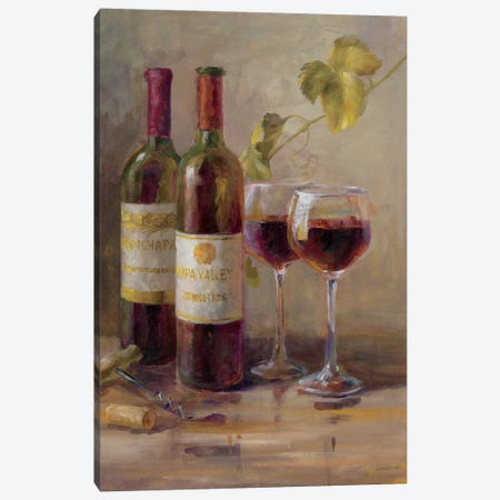Opening The Wine I Canvas Print #WAC5158} by Danhui Nai Canvas Art