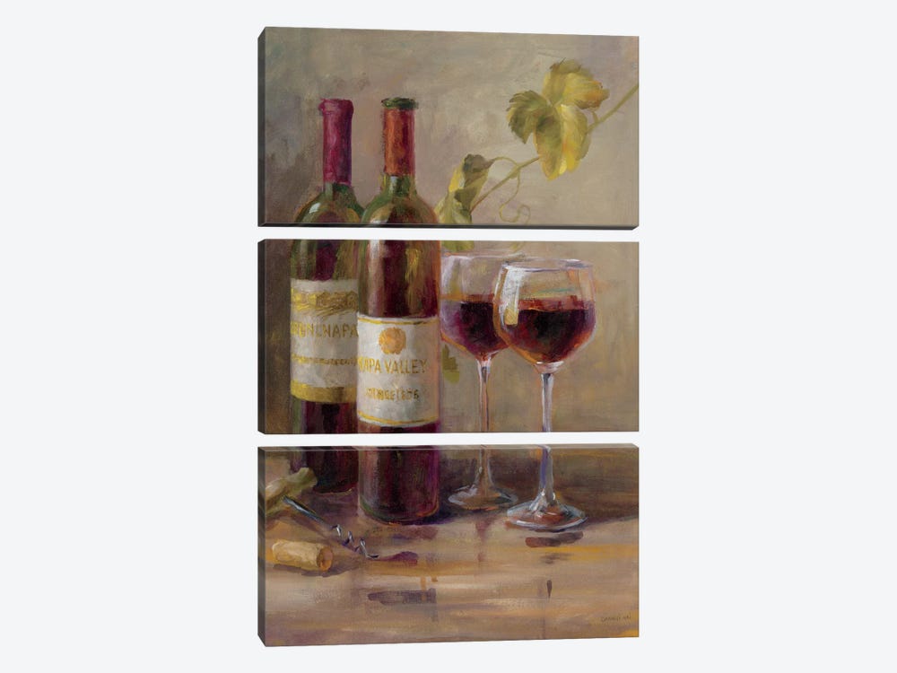 Opening The Wine I by Danhui Nai 3-piece Canvas Artwork