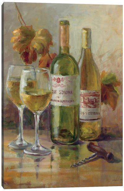 Opening The Wine II Canvas Art Print - Greenery Dècor