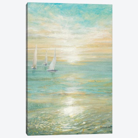Sunrise Sailboats I Canvas Print #WAC5165} by Danhui Nai Canvas Artwork
