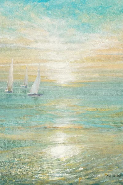Nautical Décor: Sunrise Sailboats I by Danhui Nai