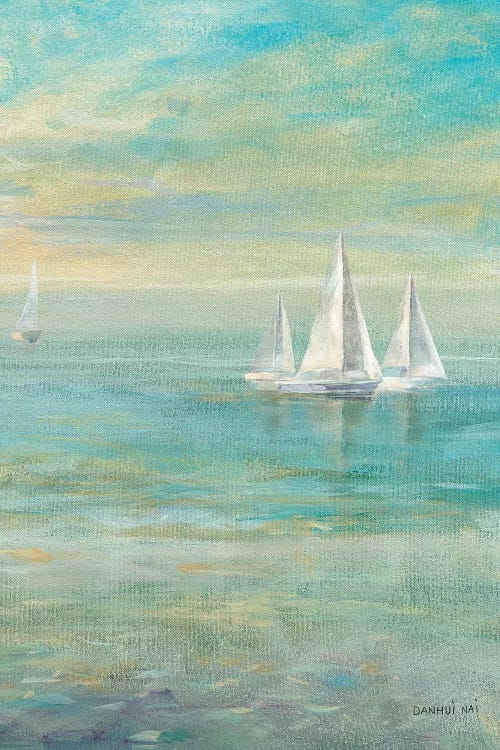 Sunrise Sailboats II by Danhui Nai wall art