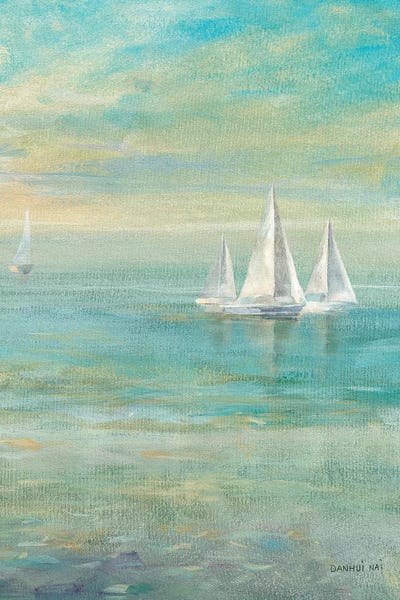 Nautical: Sunrise Sailboats II by Danhui Nai