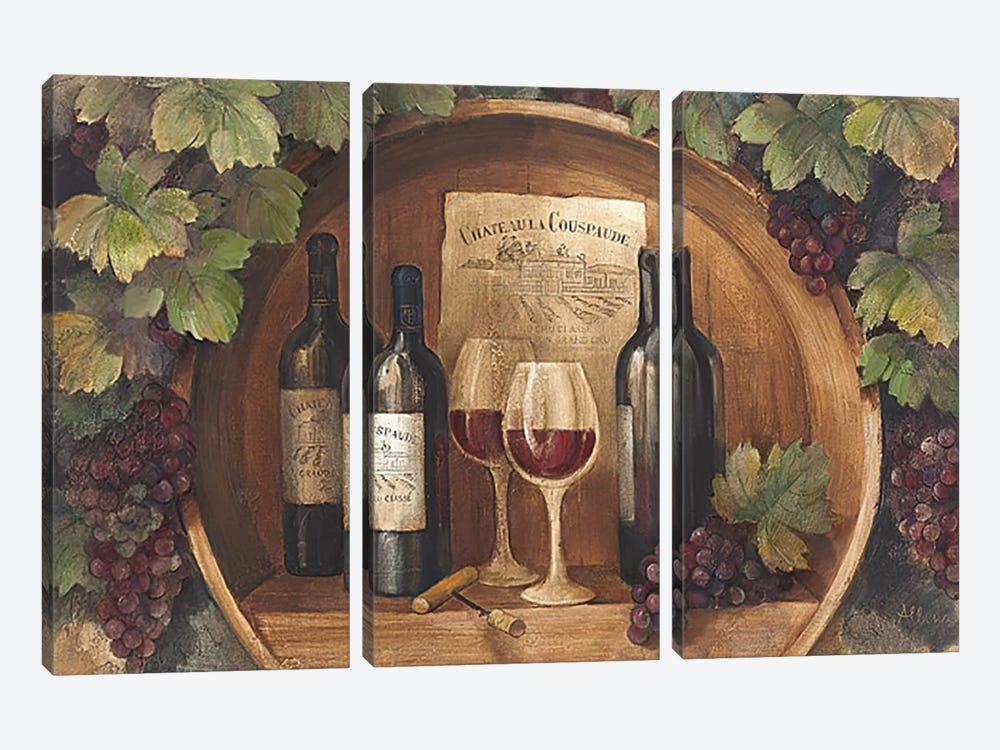 At the Winery by Albena Hristova 3-piece Canvas Wall Art