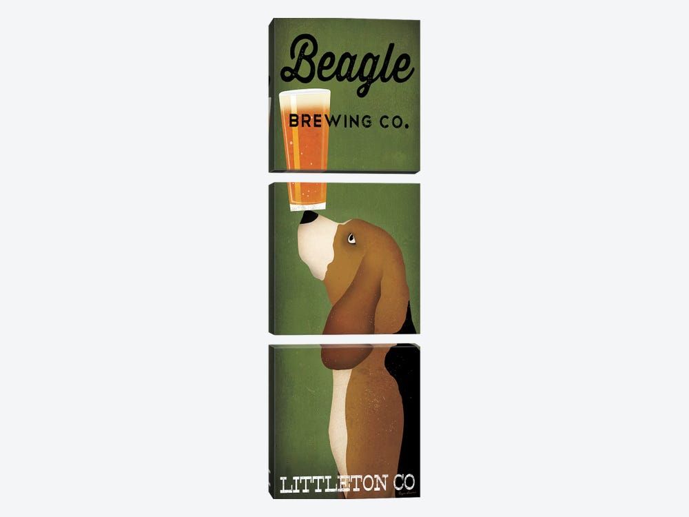 Beagle Brewing Co. by Ryan Fowler 3-piece Canvas Art Print