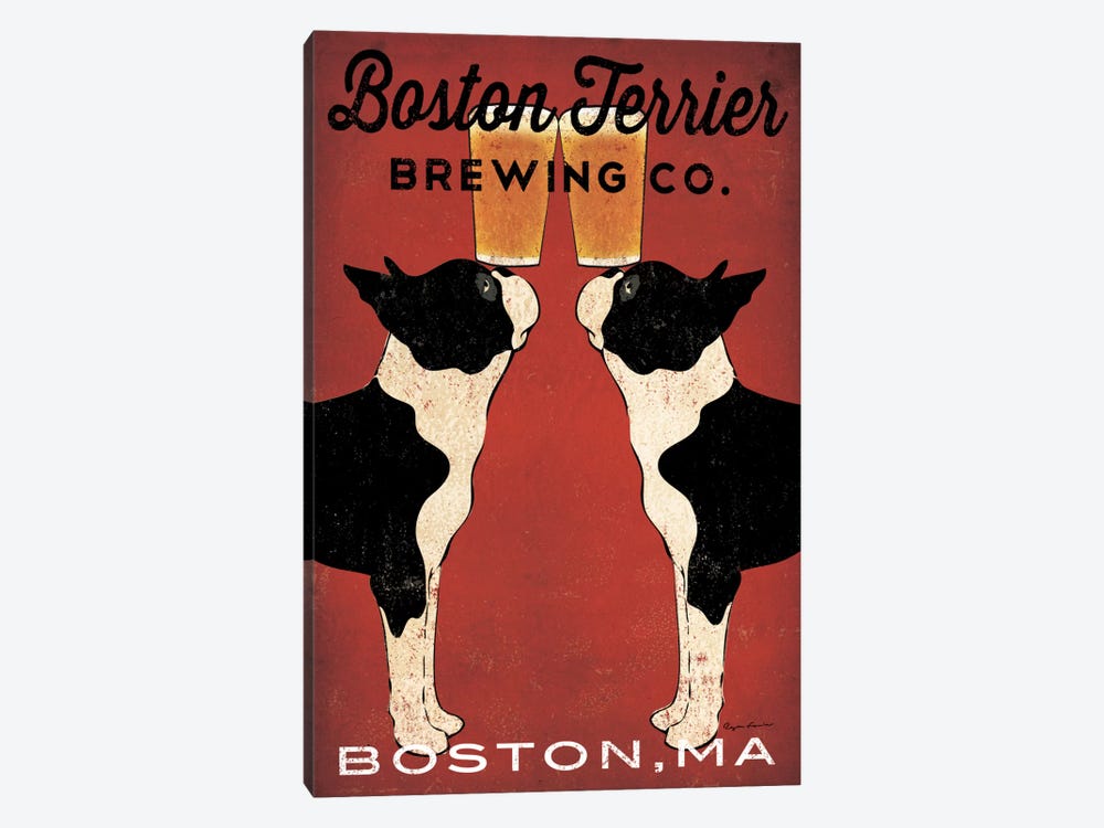 Boston Terrier Brewing Co. (Boston, MA) by Ryan Fowler 1-piece Canvas Art Print