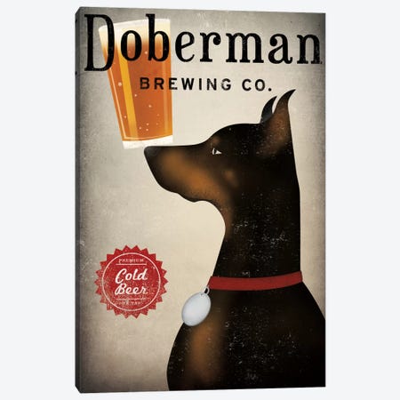 Doberman Brewing Co. Canvas Print #WAC5217} by Ryan Fowler Canvas Artwork