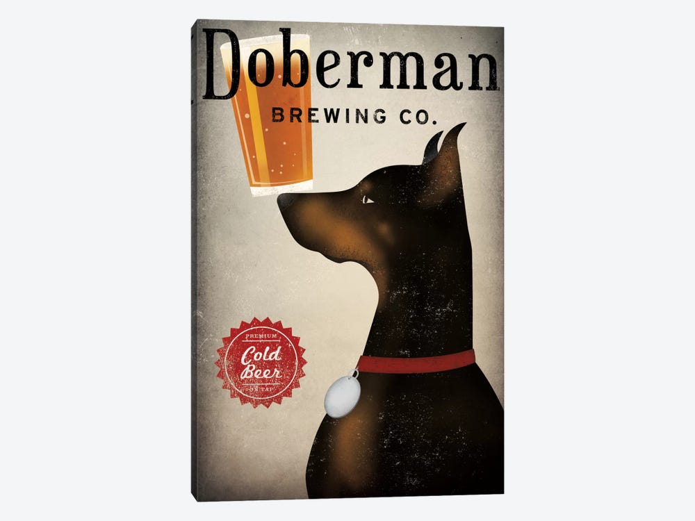 Doberman Brewing Co. by Ryan Fowler 1-piece Canvas Art Print