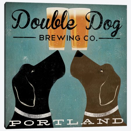 Double Dog Brewing Co. Canvas Print #WAC5220} by Ryan Fowler Canvas Artwork