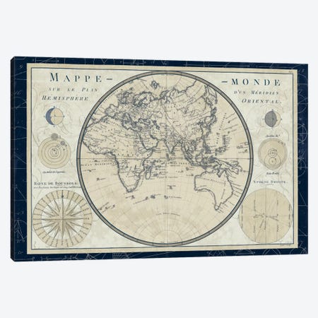 Mappe Monde Sur Le Plan D'un Meridien Canvas Print #WAC5258} by Sue Schlabach Art Print