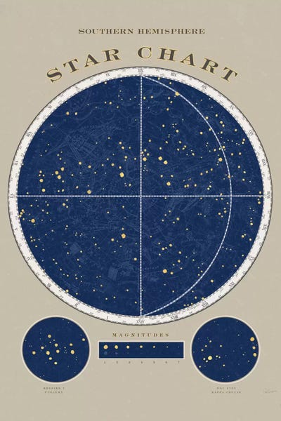 Sue Schlabach: Southern Hemisphere Star Chart by Sue Schlabach