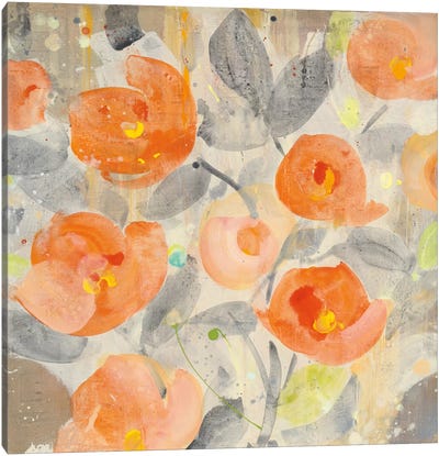 Poppy Garden I Canvas Art Print - Floral & Botanical Patterns