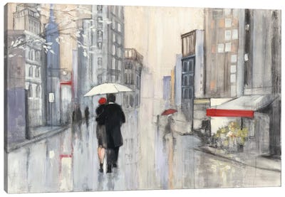 Spring Rain, New York Canvas Art Print - Cityscape Art