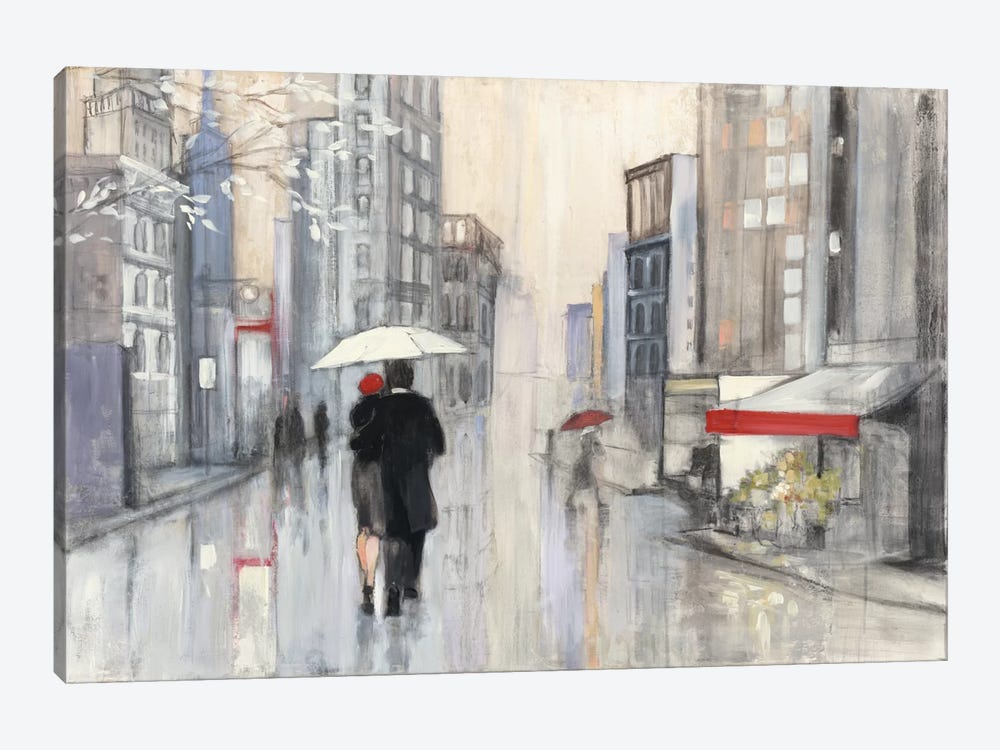 Spring Rain, New York by Julia Purinton 1-piece Canvas Art Print