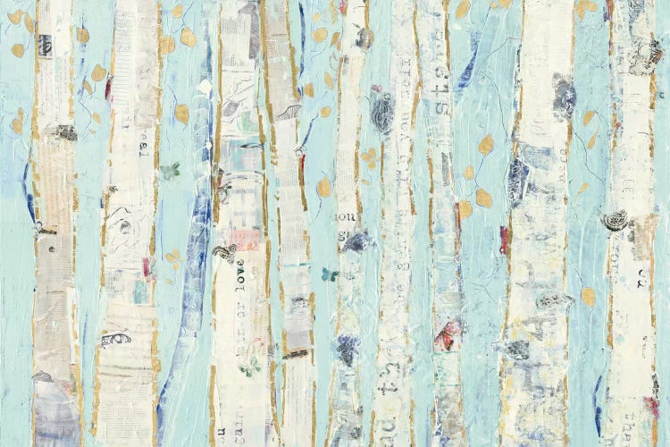 Far From Blue III Gold Leaves by Kellie Day wall art