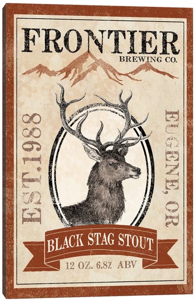 Frontier Brewing Co. I (Black Stag Stout) Canvas Art Print