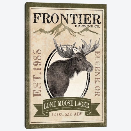 Frontier Brewing Co. II (Lone Moose Lager) Canvas Print #WAC5330} by Laura Marshall Canvas Wall Art