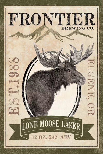 Moose: Frontier Brewing Co. II (Lone Moose Lager) by Laura Marshall