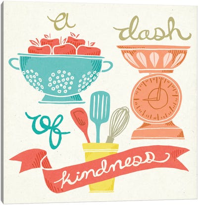 A Dash Of Kindness Canvas Art Print - Food & Drink Art