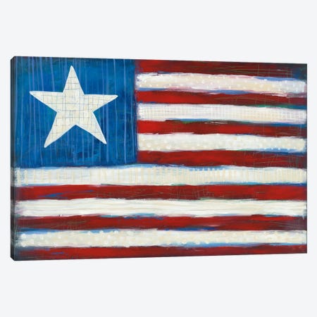 Modern Americana Flag Canvas Print #WAC5356} by Melissa Averinos Art Print